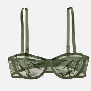 CUUP Sheer Balconette Bra — Vine